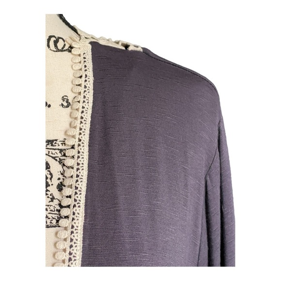 Umgee Open Front Lace Fringe Cardigan Boho Cottagecore | Size M - Picture 7 of 11